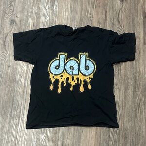Black T-Shirt with Dripping Dab Graphic